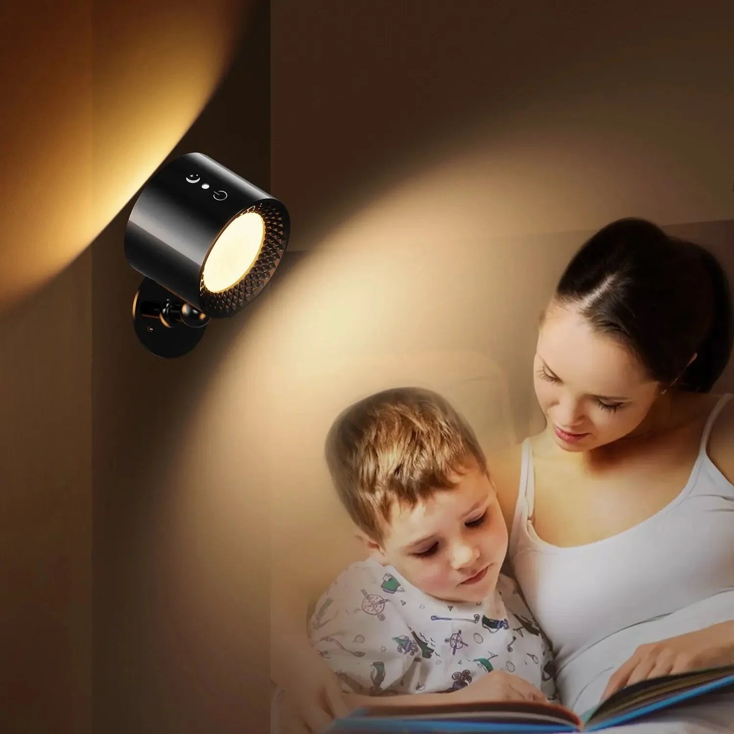 LED-Wandleuchte Bettkopfteil 360°