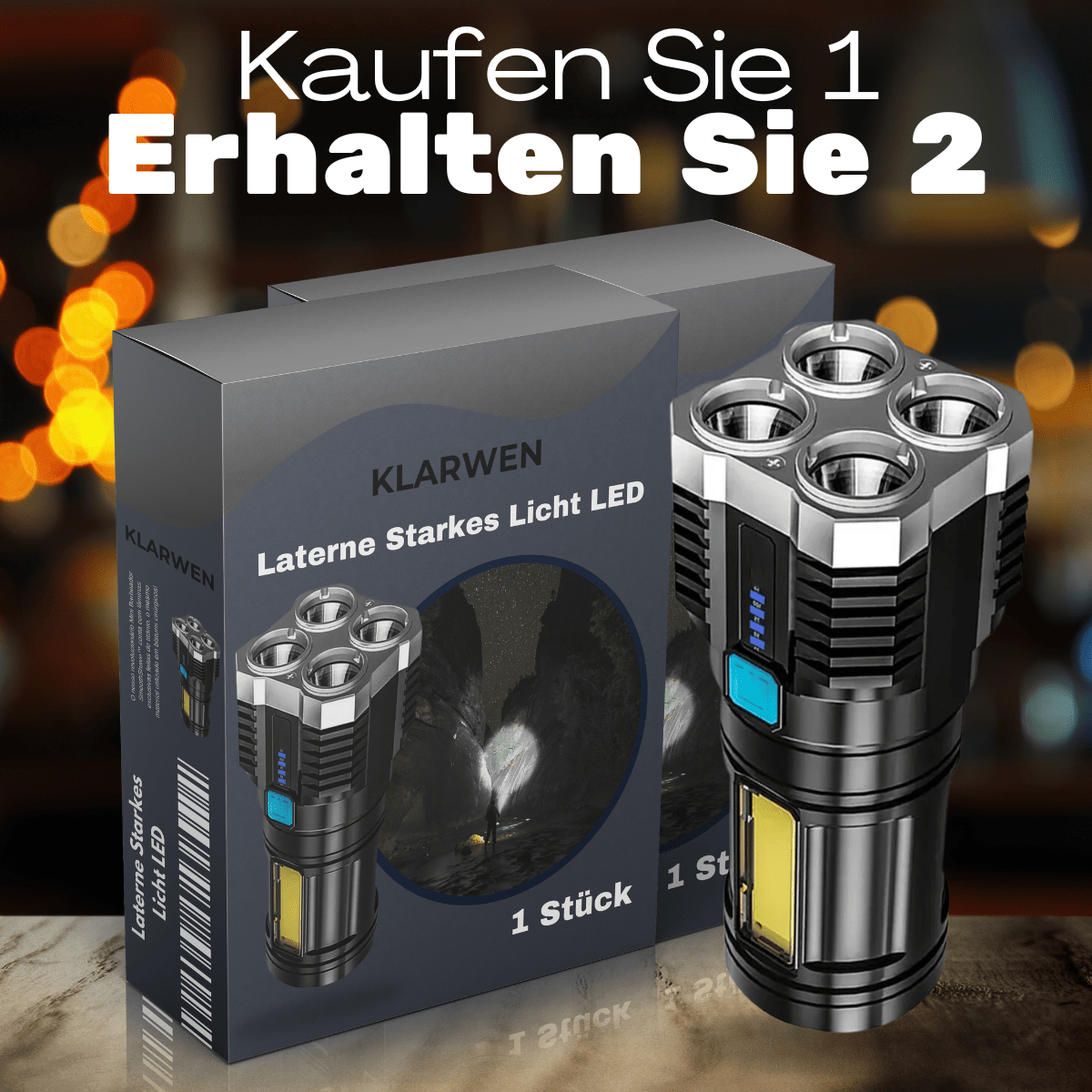 Laterne Starkes Licht LED – Kaufen Sie 1, Erhalten Sie 2!