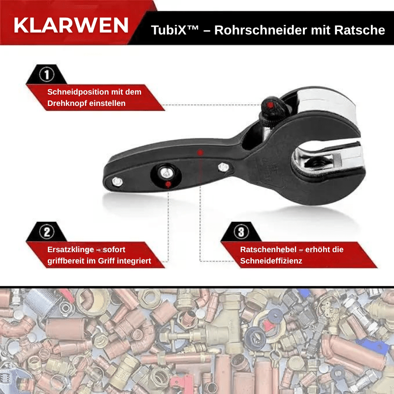 TubiX™ – Rohrschneider mit Ratsche