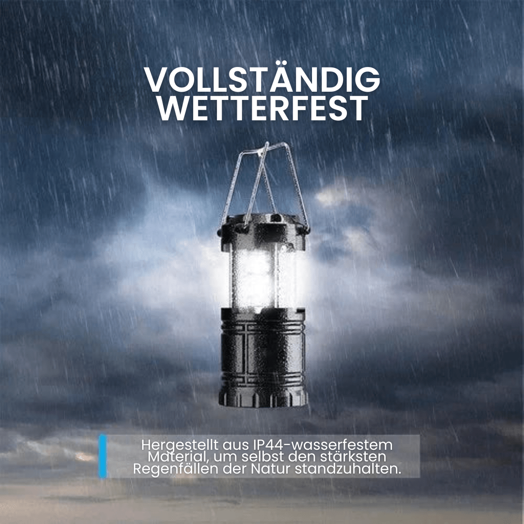 Tragbare LED-Campinglampe mit Ventilator