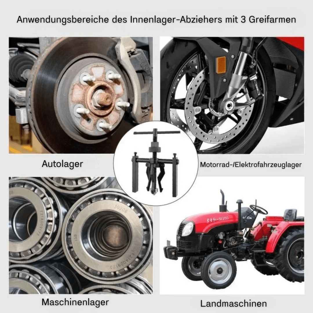 TriGrip Pro – Innenlager Abzieher mit 3 Greifarmen