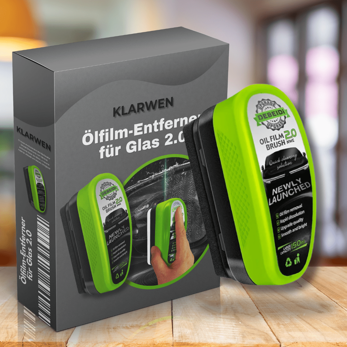 Ölfilm-Entferner für Glas 2.0 – 2025 Neue Generation