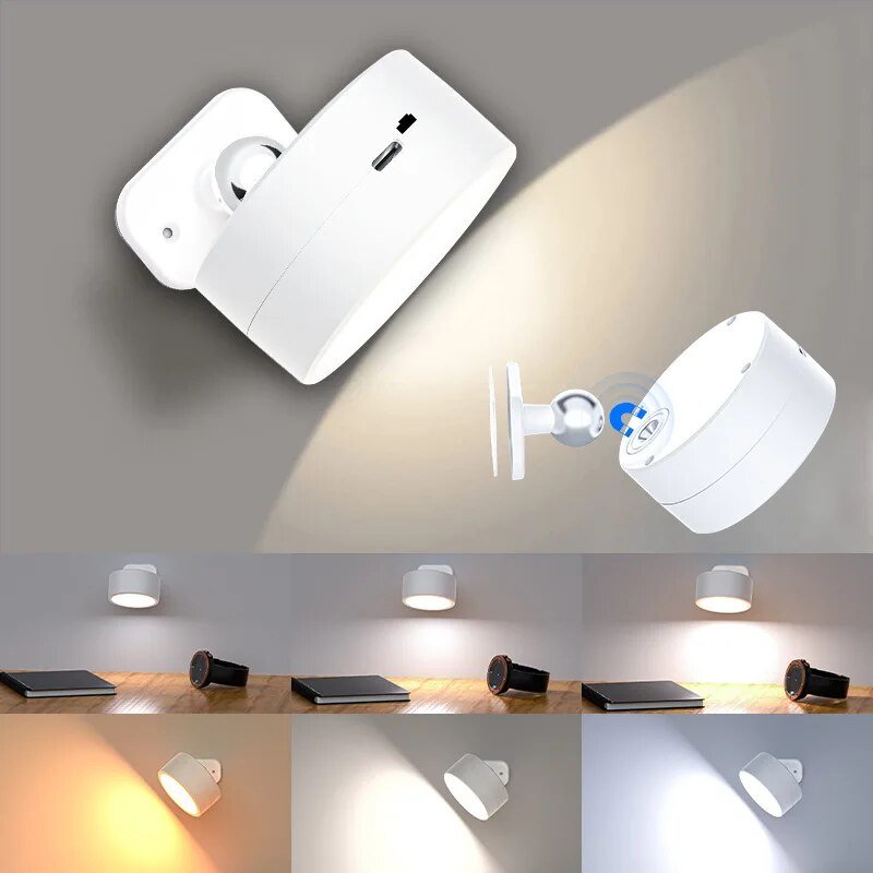 LED-Wandleuchte Bettkopfteil 360°