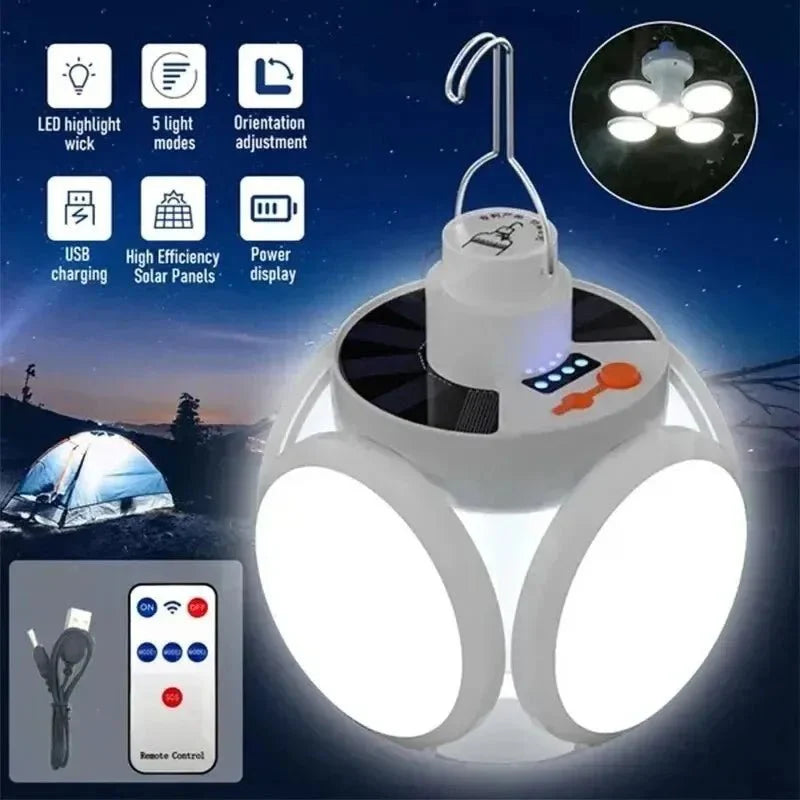 Faltbare 2-in-1 Solarlampe FOLDGLAZE