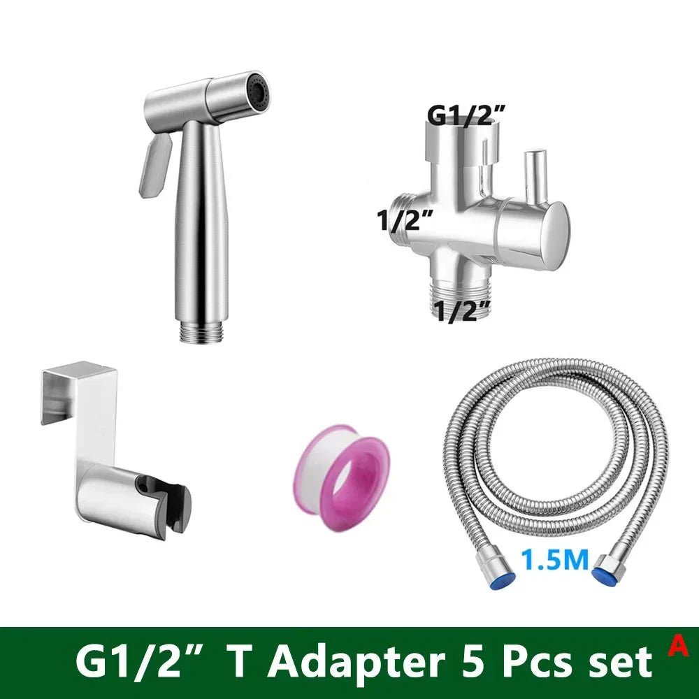 CleanJet™ – Hand-Bidet Sprühkopf-Set mit Schlauch & T-Adapter