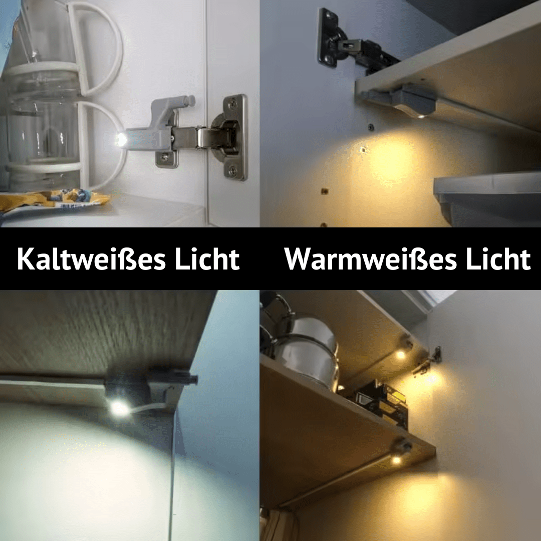 LED-Beleuchtung für Schränke mit Türscharnier-Sensor
