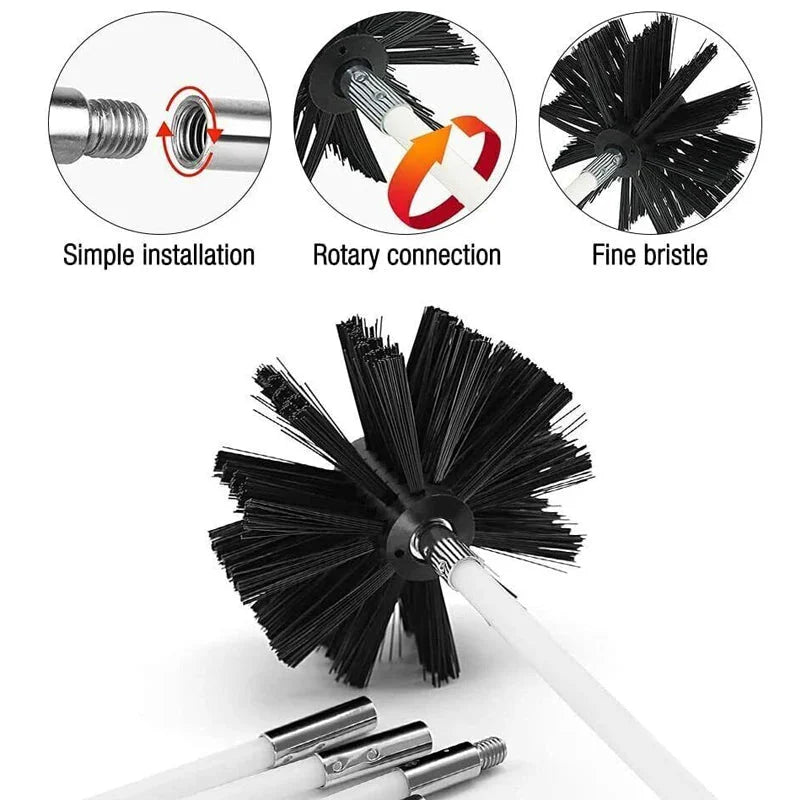 FlueFlex™ – Flexibles Reinigungsset für Kamin & Trockner