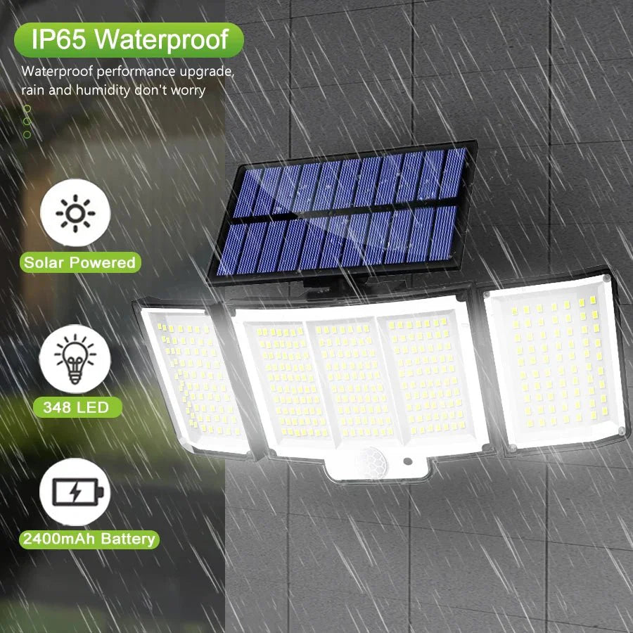 TriLux™ – Dreifach-Solarstrahler mit Bewegungsmelder