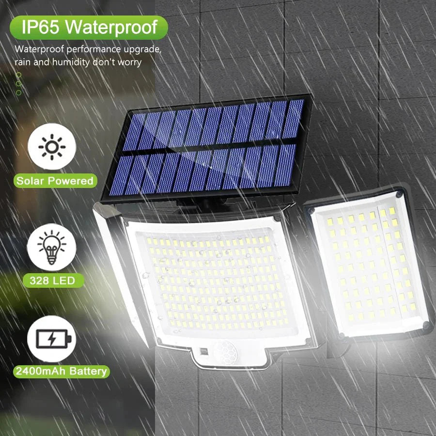 TriLux™ – Dreifach-Solarstrahler mit Bewegungsmelder